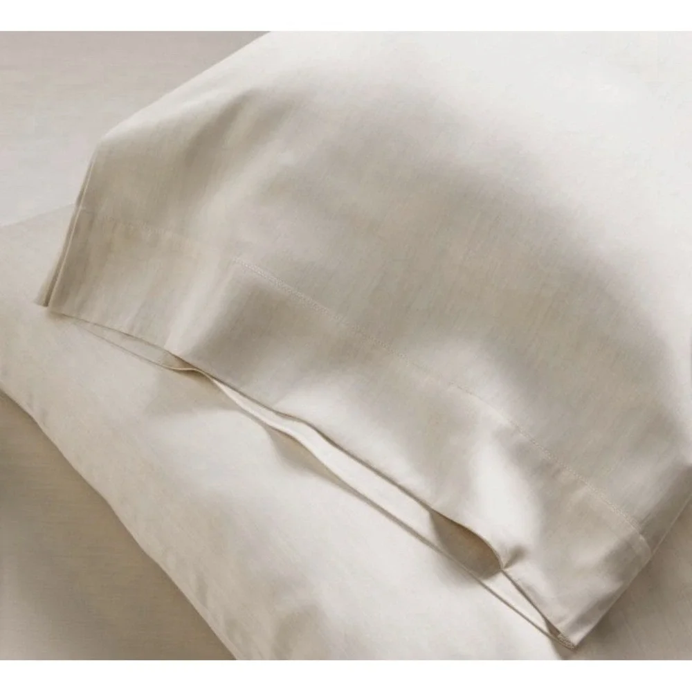 Casaluna King Size 400 Thread Count Rayon from Bamboo Pillowcases Natural Cream